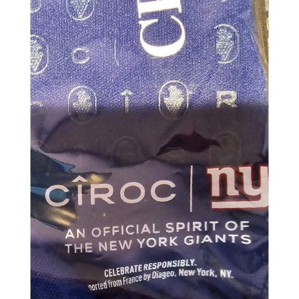 CIROC Vodka Koozie NFL NY Giants Sleeve Glass Bottle Protector Cover Handle NEW